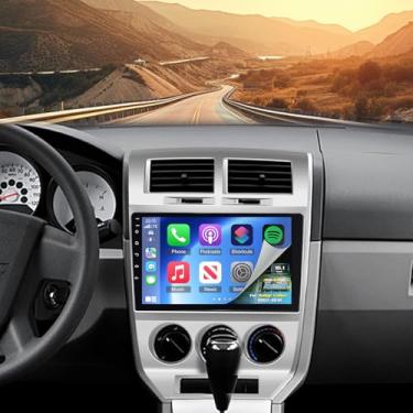 Imagem de [2G + 64G] Rádio veicular Volxcereo para Dodge Caliber 2007-2012, tela sensível ao toque Android de 10,1 polegadas, calibre estéreo com Carplay e Android Auto, navegação GPS, WiFi, Bluetooth, SWC, FM