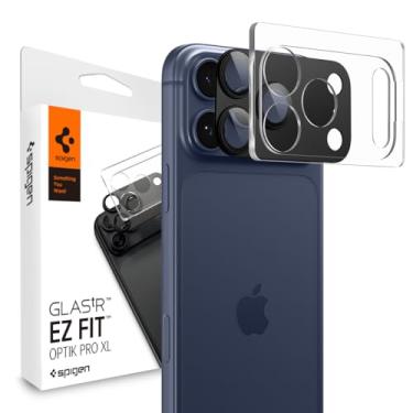 Imagem de Spigen Protetor de tela de lente de câmera [GlasTR EZ Fit Optik Pro XL] Projetado para iPhone Series [compatível com capas] - 1 pacote