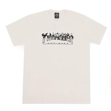 Imagem de Camiseta Thrasher Magazine X Anti Hero Pigeon Mag - Creme (Off White)-Masculino