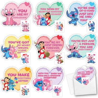 Imagem de Ratoyal Cartões de Dia dos Namorados para Crianças Sala de Aula, Pacote com 32 Presentes de Troca de Animais Azuis, 8 Desenhos de Personagens Diferentes