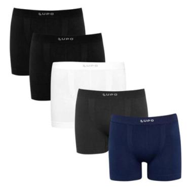 Imagem de Kit 5 Cueca Boxer Masculina Micromodal Lupo Original, Sortido 1, GG