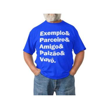 Imagem de Camiseta Frase Dia Dos Pais Avô Vovô Azul Royal - Del France, GG