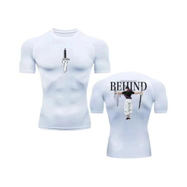 Imagem de Camisa De Compressão Masculina De Secagem Rápida E Respirável Com Esta