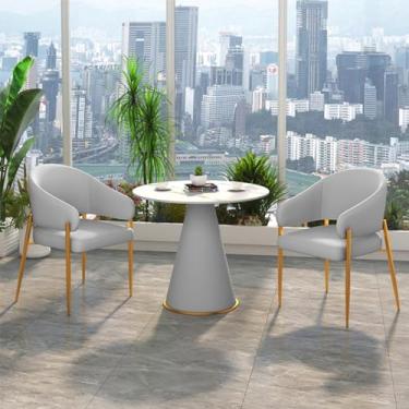 Imagem de (pt: Conjunto de mesa e cadeira de clube de recepção de escritório, mesa de negociação e cadeira, conjunto de mesa de jantar redonda de cozinha de café, mesas de sala de conferências, economia de