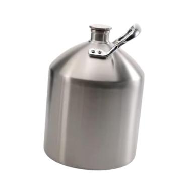 Imagem de IEUDNS Growler de cerveja em aço inoxidável, profissional, acessório para cerveja caseira, mantém a fresca, à prova de vazamentos, leve e ideal, 5l