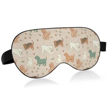 Imagem de Burbuja Máscara de dormir para cães para mulheres e homens, máscara de olhos refrescante para dormir lateral com blackout com alça elástica ajustável para viajar