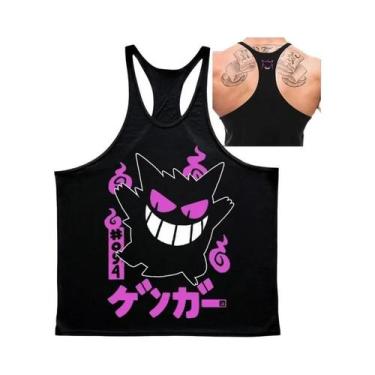 Imagem de Camiseta Regata Oversize Gengar Para Homens, Em Algodão, Para Fitness 