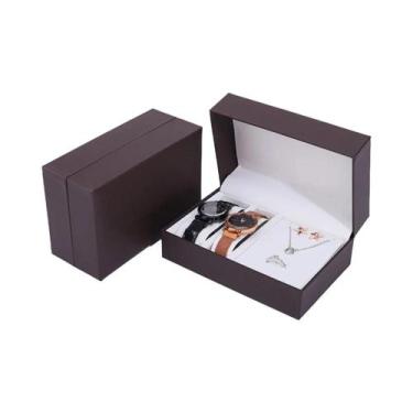 Imagem de Estojo Organizador De Relógios Em PU Para Casais, Expositor De Joias P