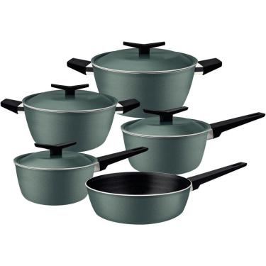Imagem de Jogo De Panelas Tramontina Antiaderente Spezia 5 Pç Verde