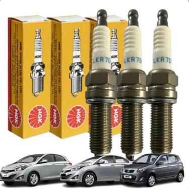 Imagem de Jogo De 3 Velas Ignição Original Ngk Hyundai Kia Hb20 Picanto Hb20s 1.