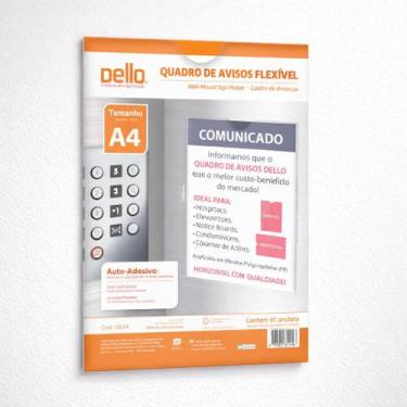 Imagem de Quadro Aviso Multiuso Expositor Cristal Folha A4 Dello