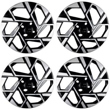 Imagem de Calota Aro 15 Preto/Prata Modelo HB20/HB20S 2024 Jogo com 4 Calotas Gr