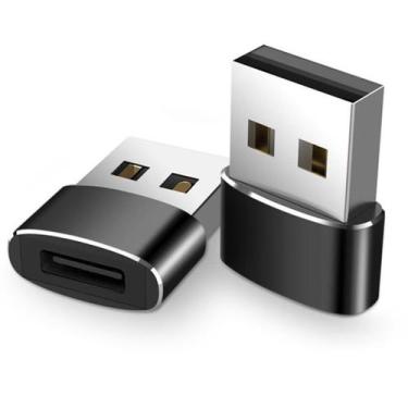 Imagem de Adaptador Plug USB tipo C femea para USB tipo A comum macho 3.0 comput