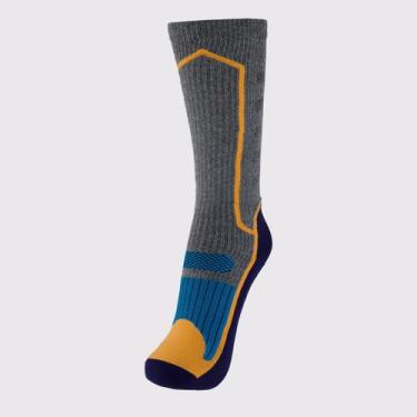 Imagem de Meia Lupo Sport Napoli Running Cano Longo Feminina Cinza, 33-36