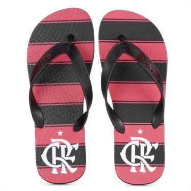 Imagem de Chinelo Flamengo Manto 1 2025 Preto Vermelho e Branco - Masculino-Masculino