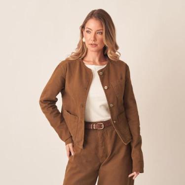 Imagem de Jaqueta Casaqueto Jeans Iris - Bloom, Marrom frio, G