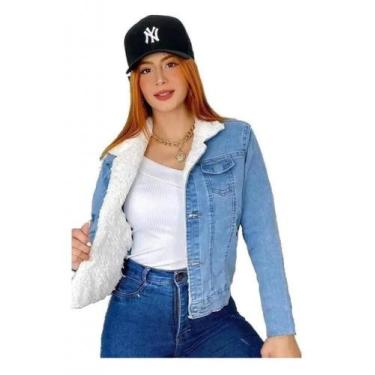 Imagem de Jaqueta Jeans Clara Forrada Em Pelúcia - Providência Jeans, 52