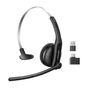 Imagem de Headset Profissional para Atendimento, Áudio Claro e Conexão sem Interferências, Bluetooth 6.0 e USB-C com Adaptador | CC300 EDIFIER