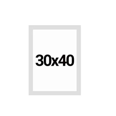 Imagem de Moldura 30x40 com Eucatex (MDF) Branca