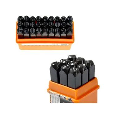 Imagem de Kit Jogo Marcador Punção 36 Peças Alfanumérico 4mm Letra e Numero - Starfer