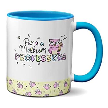 Imagem de Caneca Feliz Dia Professores Presente Para Melhor Professora (Azul)