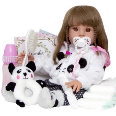 Imagem de Bebe Reborne Menina Panda Com 15 Acessórios Envio Imediato - Cegonha R