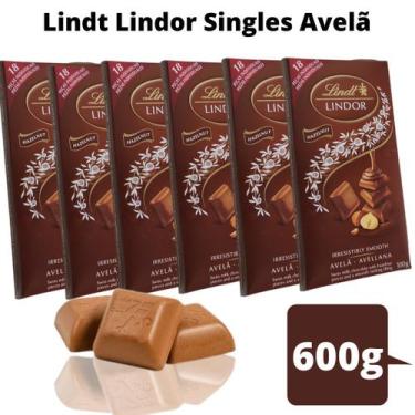 Imagem de Chocolate Nobre Lindt Lindor Singles Avelã 100G Kit Com 6