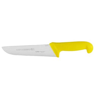 Imagem de Faca Inox Açougue Profissional Cabo Amarelo 8" Mundial