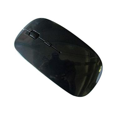 Imagem de Mouse plástico sem fio Shelian Slim óptico sem fio 1200 DPI USB 2.4G para laptop, preto