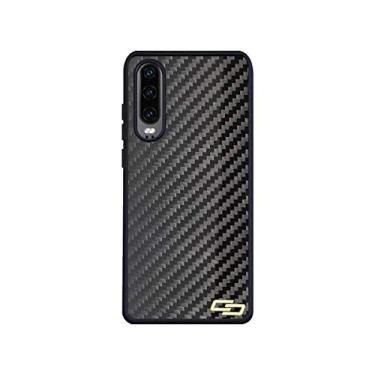 Imagem de Para Huawei P30 Capa capinha case Fibra Carbono Real Anti Impacto antiqueda
