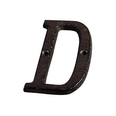 Imagem de Número de placa de casa flutuante 3D de 7,6 cm, letra do alfabeto de metal número A a Z, placa personalizada de 0 a 9 para placa de porta personalizada caixa de correio de rua, metal de ferro fundido, montagem de parafuso, antiferrugem