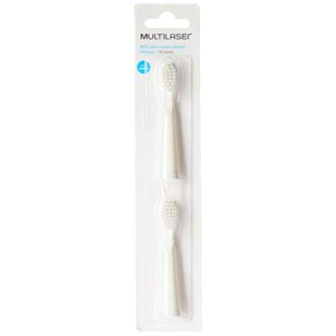 Imagem de Refil para Escova Dental Multilaser Elétrica para HC084/HC085 2 Unidades Branco - HC111, Multilaser, HC111, Branco