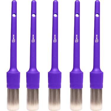 Imagem de Kit 5 Pinceis Zacs Detalhamento Interno Automotivo Cerdas Macia