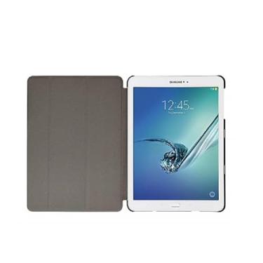 Imagem de Capa Smart Case Compatível Samsung Galaxy Tab S2 9.7'' SM-T810 T813 T815 T819-Preto Leve, PU de qualidade,Anti-impressões digitais,Resistente a arranhões…esistente a arranhões