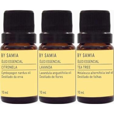 Imagem de Kit 3 Óleos Essenciais By Samia 100% Puros Clássicos Naturais Para Difusor, Massagem e Aromaterapia Escolha o seu (Lavanda+Tea Tree+Citronela)