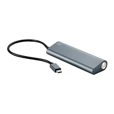 Imagem de Monoprice Hub USB-C de 4 portas 114908 – Alumínio, taxas de transferência supervelocidade, compatível com Apple MacBook, Google Chromebook e mais, cinza