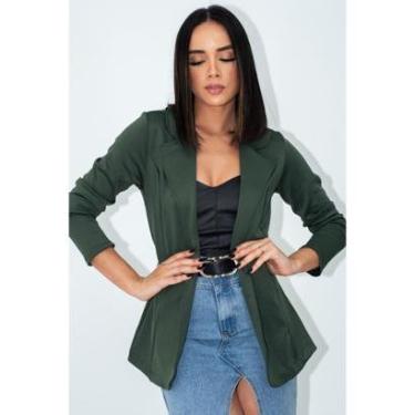 Imagem de BLAZER FEMININO SOCIAL ALFAIATARIA NEOPRENE ACINTURADO-Feminino