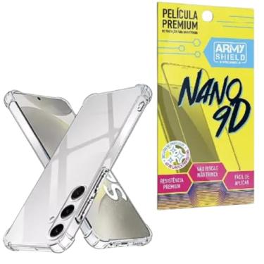 Imagem de Capa Capinha AntiShock Para Samsung Galaxy S24 + Pelicula de Ceramica 9D - armyShield