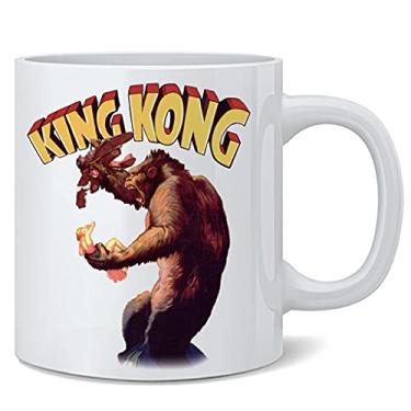 Imagem de King Kong 1933 Movie Planes Girl Original Retro Vintage Classic Hollywood Film Merchandise Horror Poster Monster Kaiju Giant Ape King Kong Mug Ceramic Coffee Mug Tea Cup Fun Novelty Gift 12 ozL8