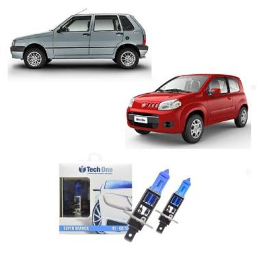 Imagem de Kit 2 Lampadas Super Branca para Farol De Milha H1 para Fiat Uno Mille