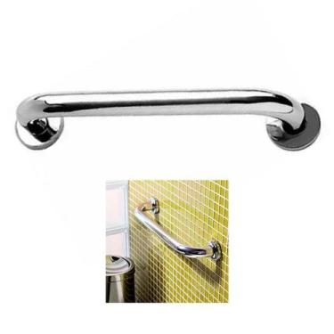 Imagem de Alça de Apoio 30cm Barra Inox Banheiro Box Idoso Gestante Segurança Qu