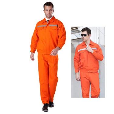 Imagem de Conjunto Uniforme EPI Profissional Faixa Refletiva Segurança Construça