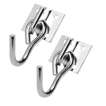 Imagem de Kit 2 Gancho Armador De Rede Suporte Zincado Resistente Aço - Ajax