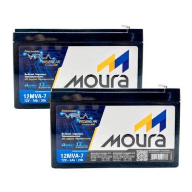 Imagem de Kit 02 Baterias Moura Selada Vrla 12V 7Ah Estacionaria 12Mva-7