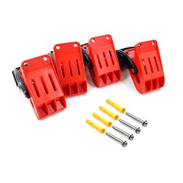 Imagem de KUK 4 peças de grampo para lavagem de chão de carro clipe de limpeza de mola montado na parede para veículo de carro