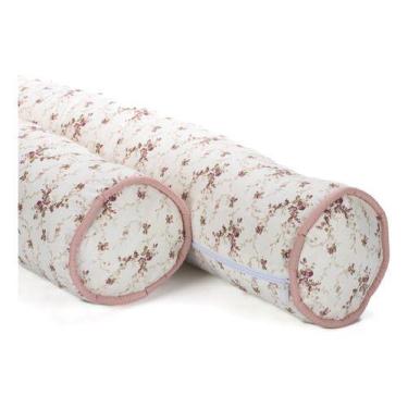 Imagem de Rolo Protetor para cama de Solteiro 1 Peça - Dolce Affetto, floral ros