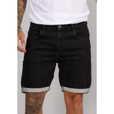 Imagem de Bermuda Jeans Confort All Black - RED FEATHER, 42, All black