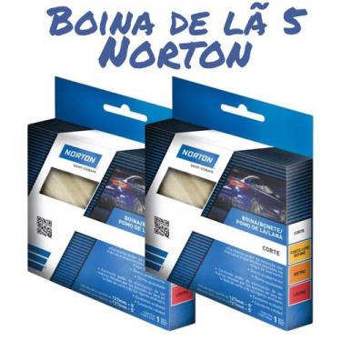 Imagem de Boina de Lã Mono Face Branca Automotivo - Norton 5, 2 Unidades