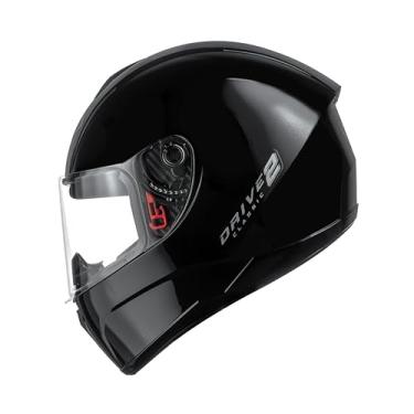 Imagem de Capacete Drive Classic 2, Preto Brilhante, com Viseira Transparente, para Motociclista