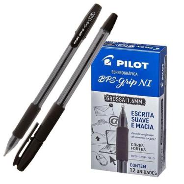 Imagem de Caneta Bps Grip 1.6 Pilot 12 Unidades, Preto